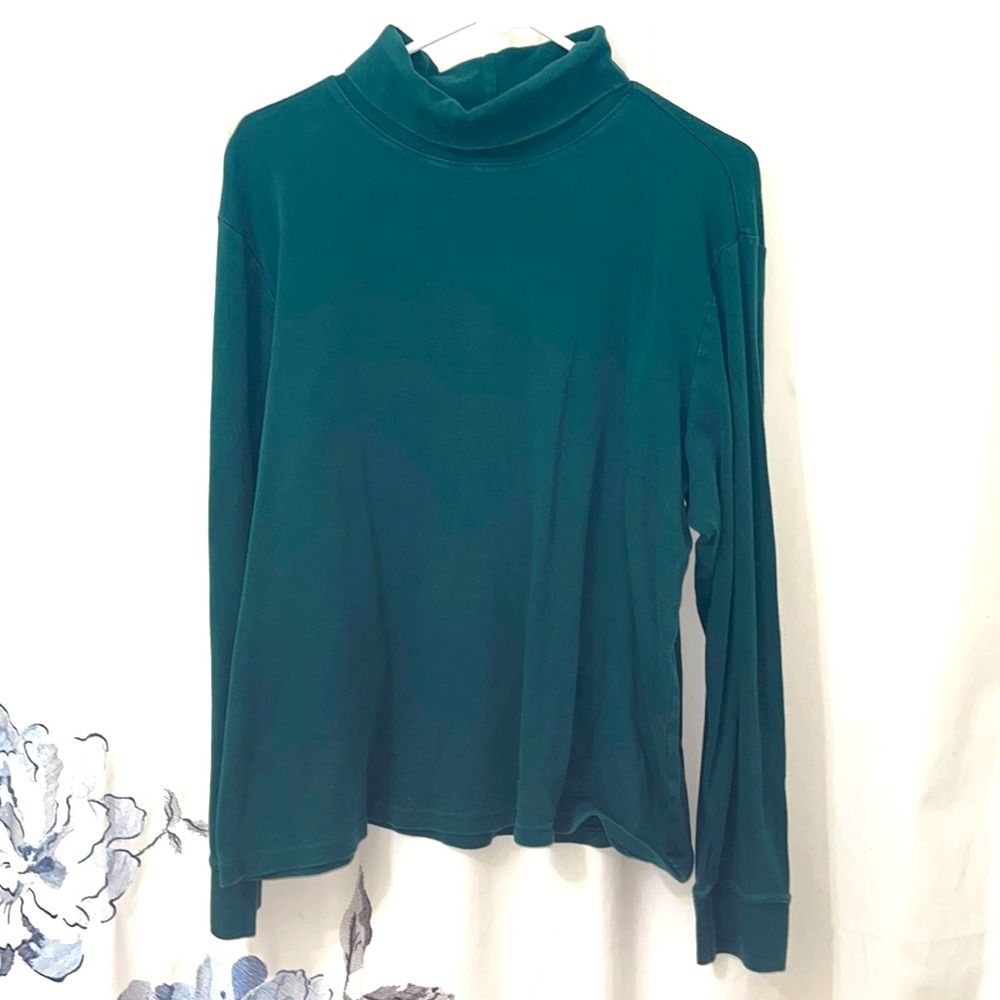 Dark Green Turtle Neck Long Sleeve